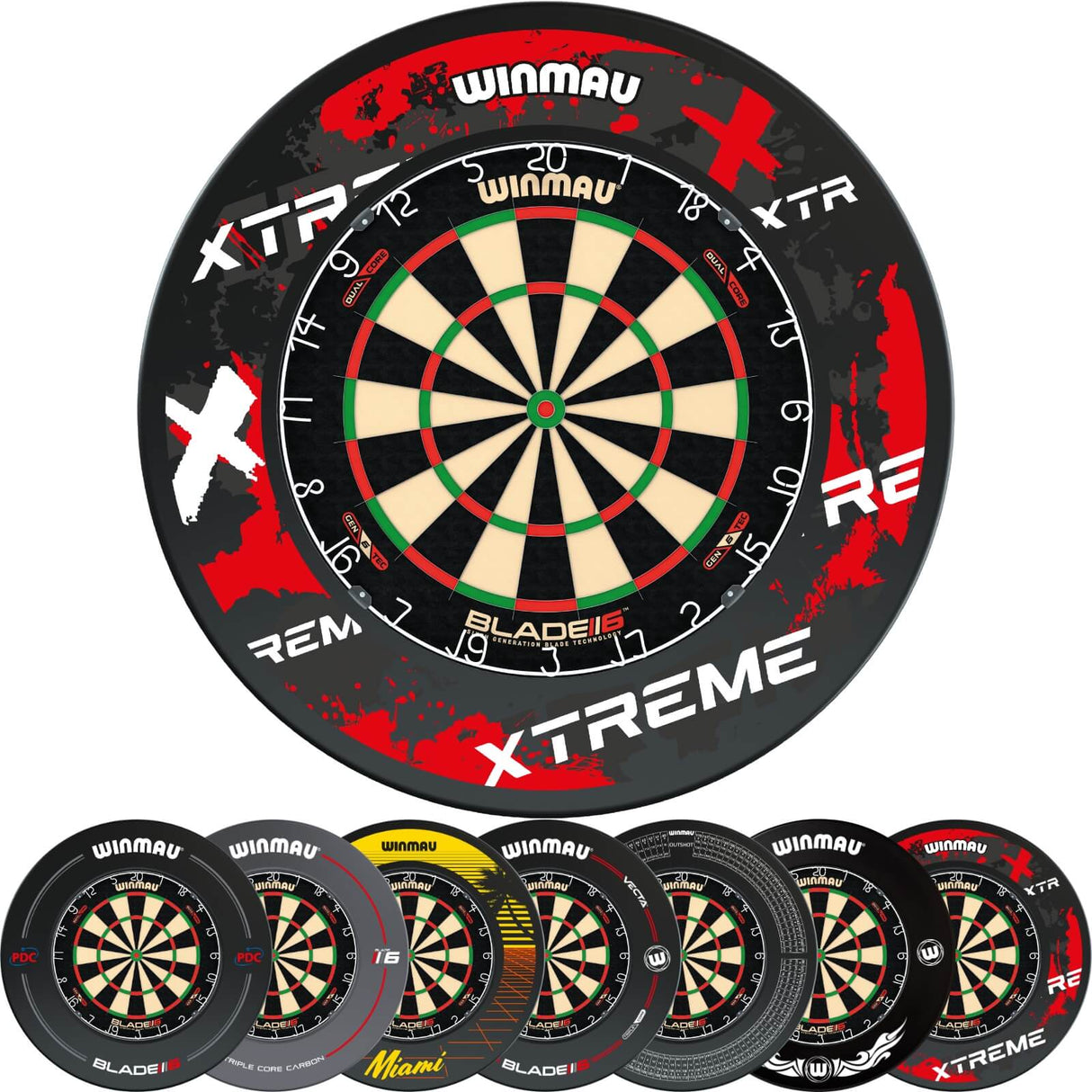 Winmau - Blade 6 Dual Core Dartboard & Surround Bundle -