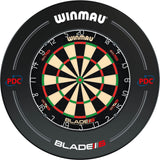 Winmau - Blade 6 Dual Core Dartboard & Surround Bundle - Black PDC