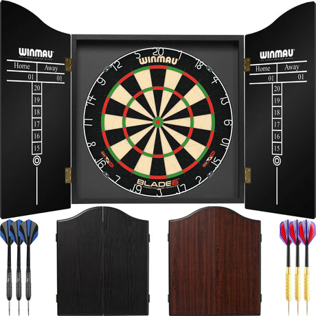 Winmau - Blade 6 Dartboard & Cabinet Ready to Play Bundle -