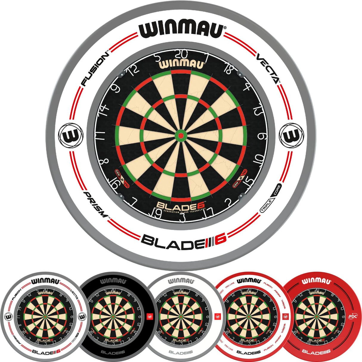 Winmau - Blade 6 Dartboard & Surround Bundle -