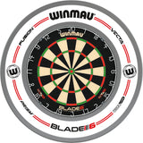 Winmau - Blade 6 Dartboard & Surround Bundle - Pro-Line White
