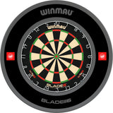 Winmau - Blade 6 Dartboard & Surround Bundle - Pro-Line 1.0 Black