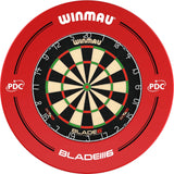 Winmau - Blade 6 Dartboard & Surround Bundle - Red PDC