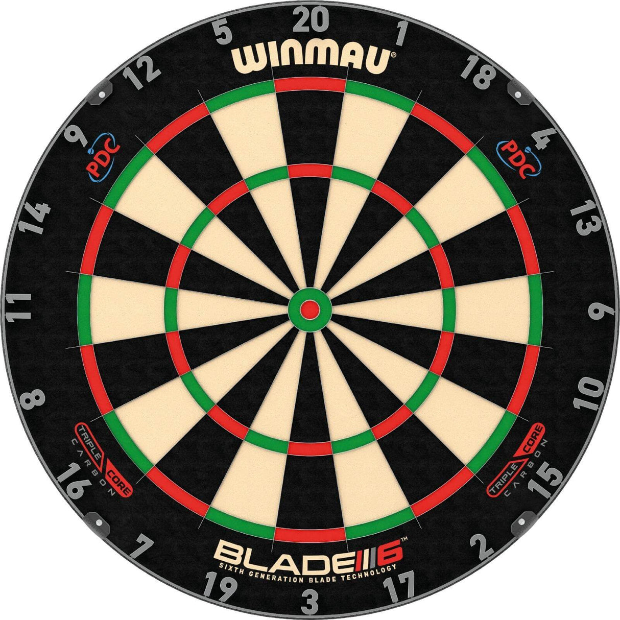 Winmau - Blade 6 Triple Core Dartboard & Player Edition Cabinet Ready to Play Bundle -