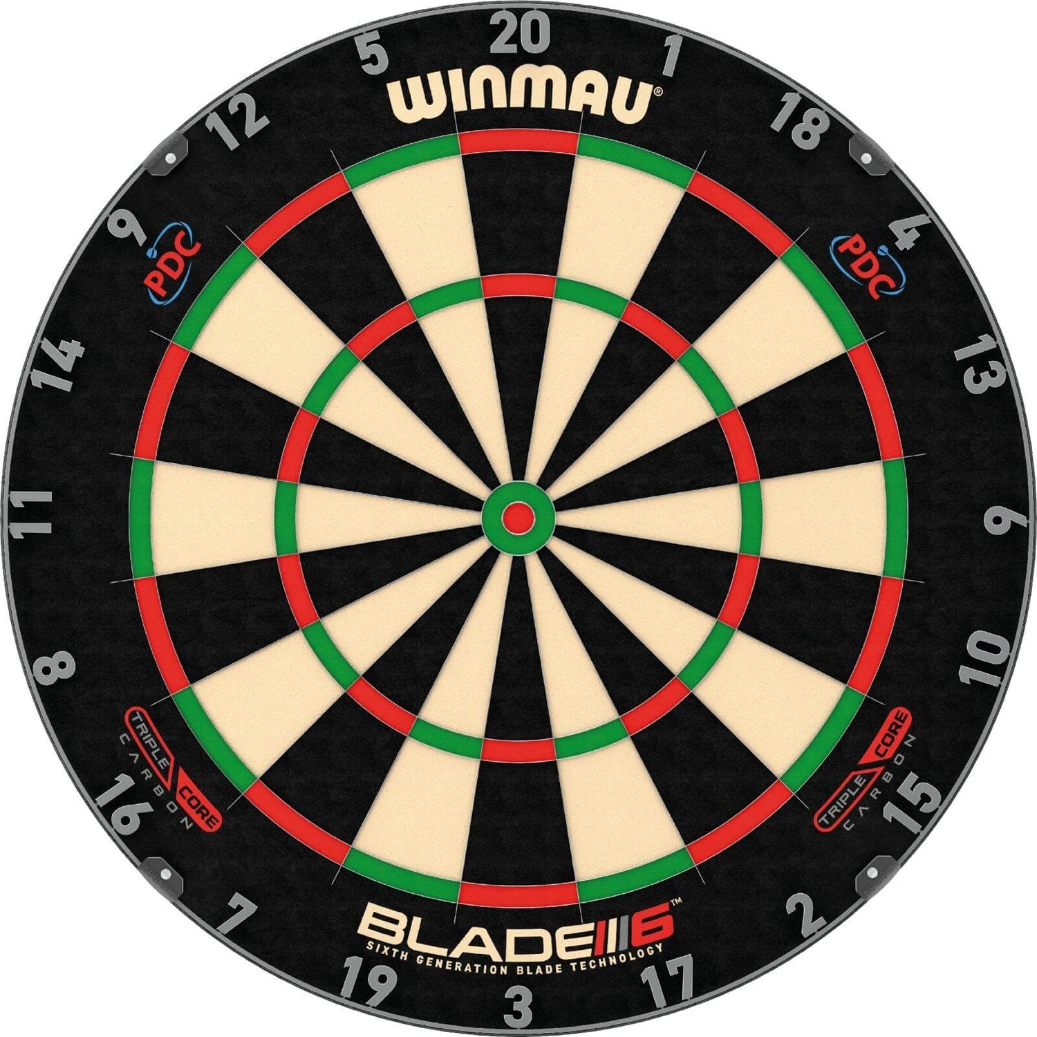 Winmau - Blade 6 Triple Core Dartboard & Player Edition Cabinet Ready to Play Bundle -