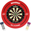 Winmau - Blade 6 Triple Core Dartboard & Surround Ready to Play Bundle - Red PDC