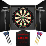 Winmau - Blade 6 Triple Core Dartboard & Cabinet Ready to Play Bundle - Man Cave