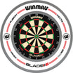 Winmau - Blade 6 Triple Core Dartboard & Surround Bundle - Pro-Line White