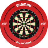 Winmau - Blade 6 Triple Core Dartboard & Surround Bundle - Red PDC