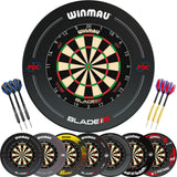Winmau - Blade 6 Triple Core Dartboard & Surround Ready to Play Bundle -
