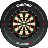 Winmau - Blade 6 Triple Core Dartboard & Surround Bundle - Black PDC