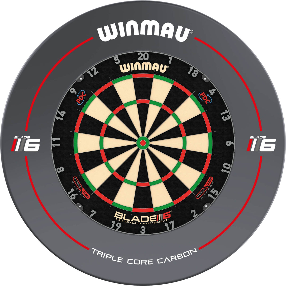 Winmau - Blade 6 Triple Core Dartboard & Surround Bundle - Blade 6
