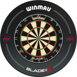 Winmau - Blade 6 Dartboard & Surround Bundle - Black PDC