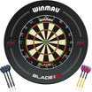 Winmau - Blade 6 Dartboard & Surround Ready to Play Bundle - Black PDC