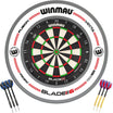 Winmau - Blade X Dartboard & Surround Ready to Play Bundle - Pro-Line White
