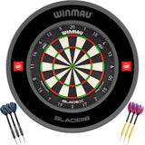 Winmau - Blade X Dartboard & Surround Ready to Play Bundle - Pro-Line 1.0 Black