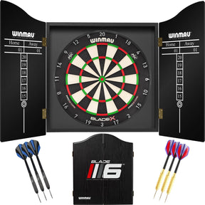 Winmau - Blade X Dartboard & Cabinet Ready to Play Bundle - Blade 6