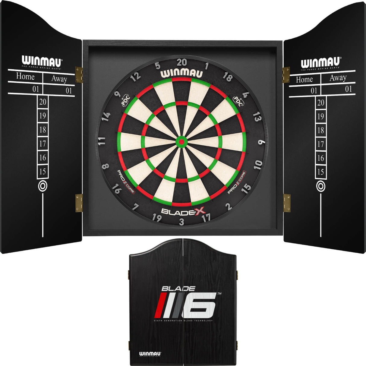 Winmau - Blade X Dartboard & Cabinet Bundle - Blade 6