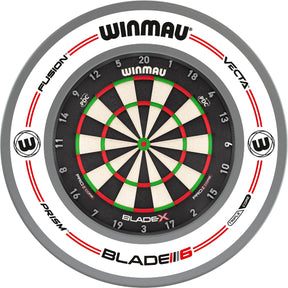 Winmau - Blade X Dartboard & Surround Bundle - Pro-Line White
