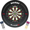 Winmau - Blade X Dartboard & Surround Ready to Play Bundle - Black PDC
