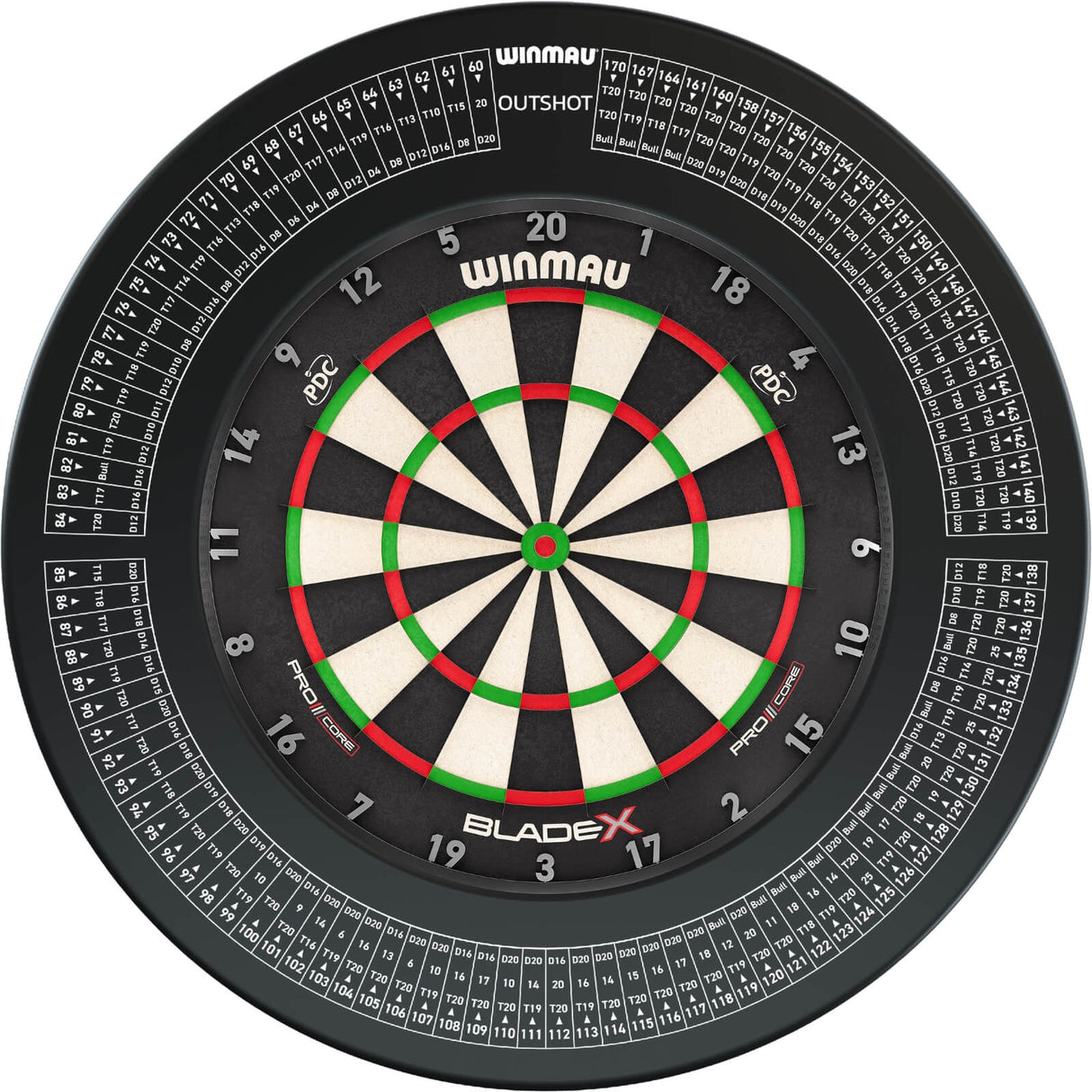 Winmau - Blade X Dartboard & Surround Bundle - Outshot