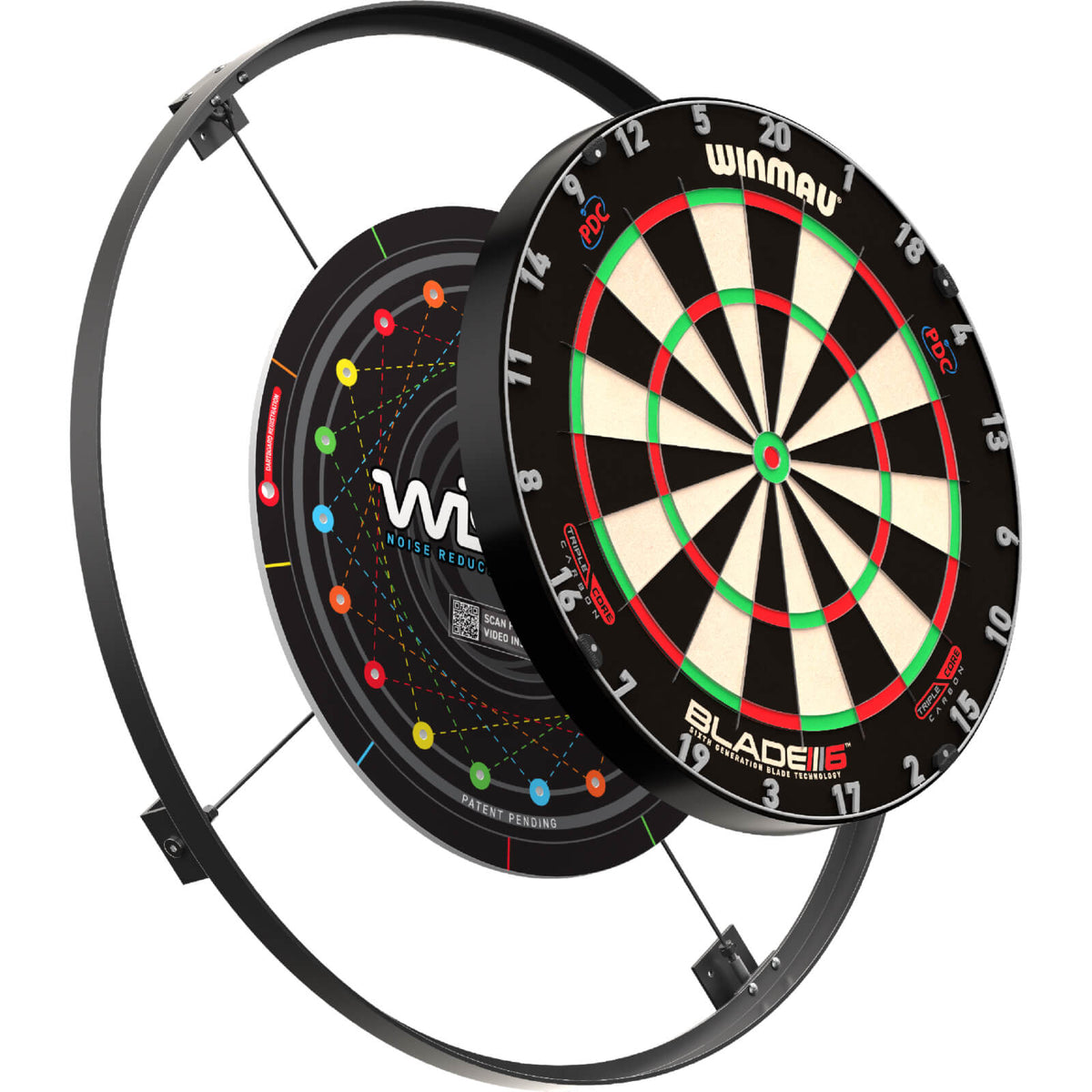 Dartboard Accessories - Winmau - Wispa Dartboard Sound Reduction System