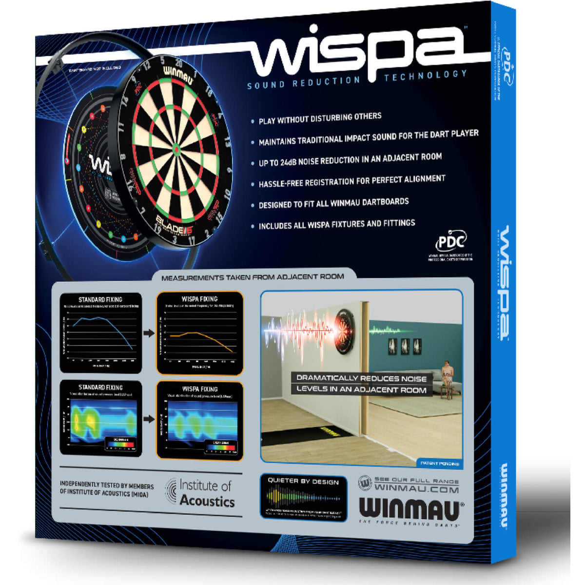 Dartboard Accessories - Winmau - Wispa Dartboard Sound Reduction System