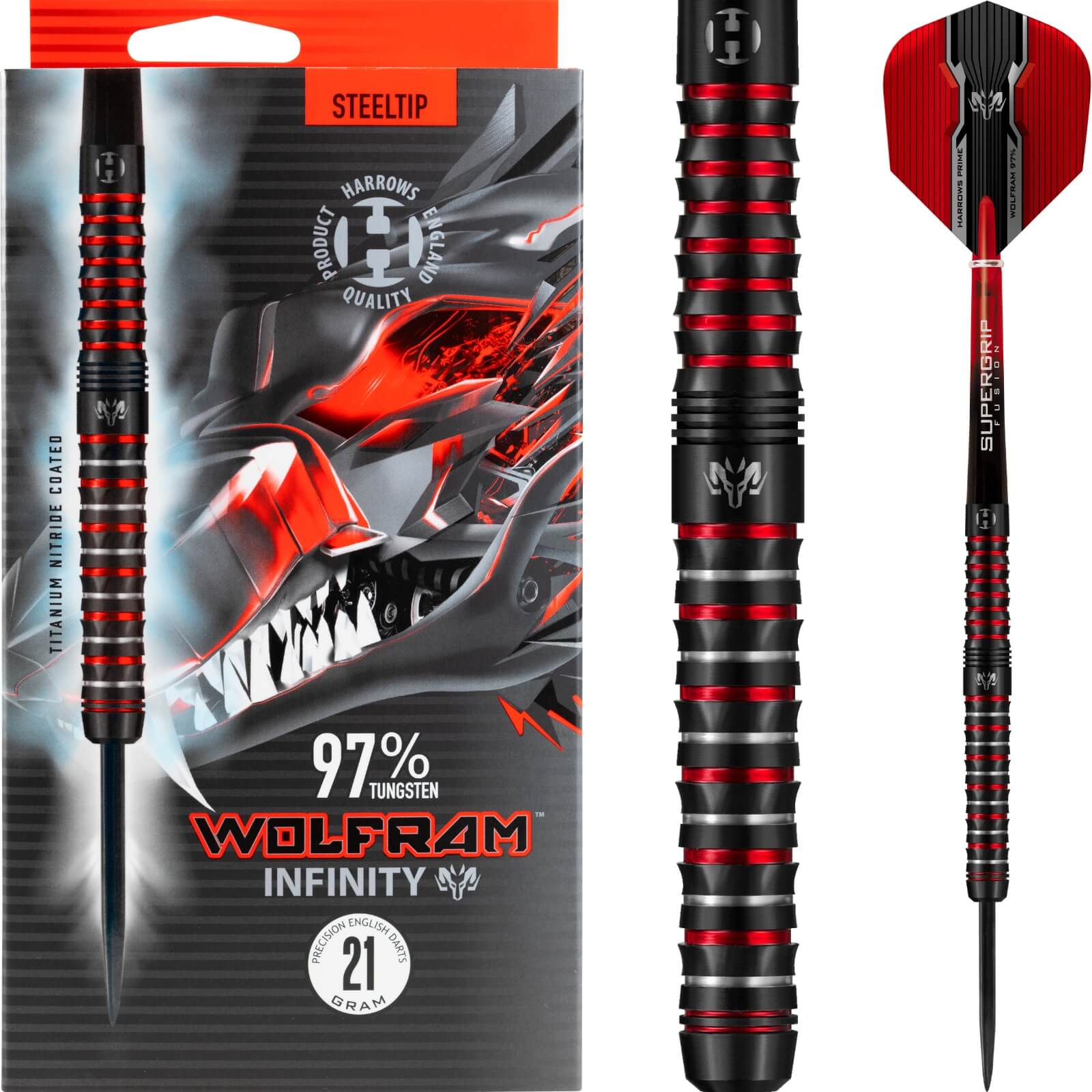 Darts - Harrows - Wolfram Infinity Darts - Steel Tip - 97% Tungsten - 21g 22g 23g 24g 25g 26g 