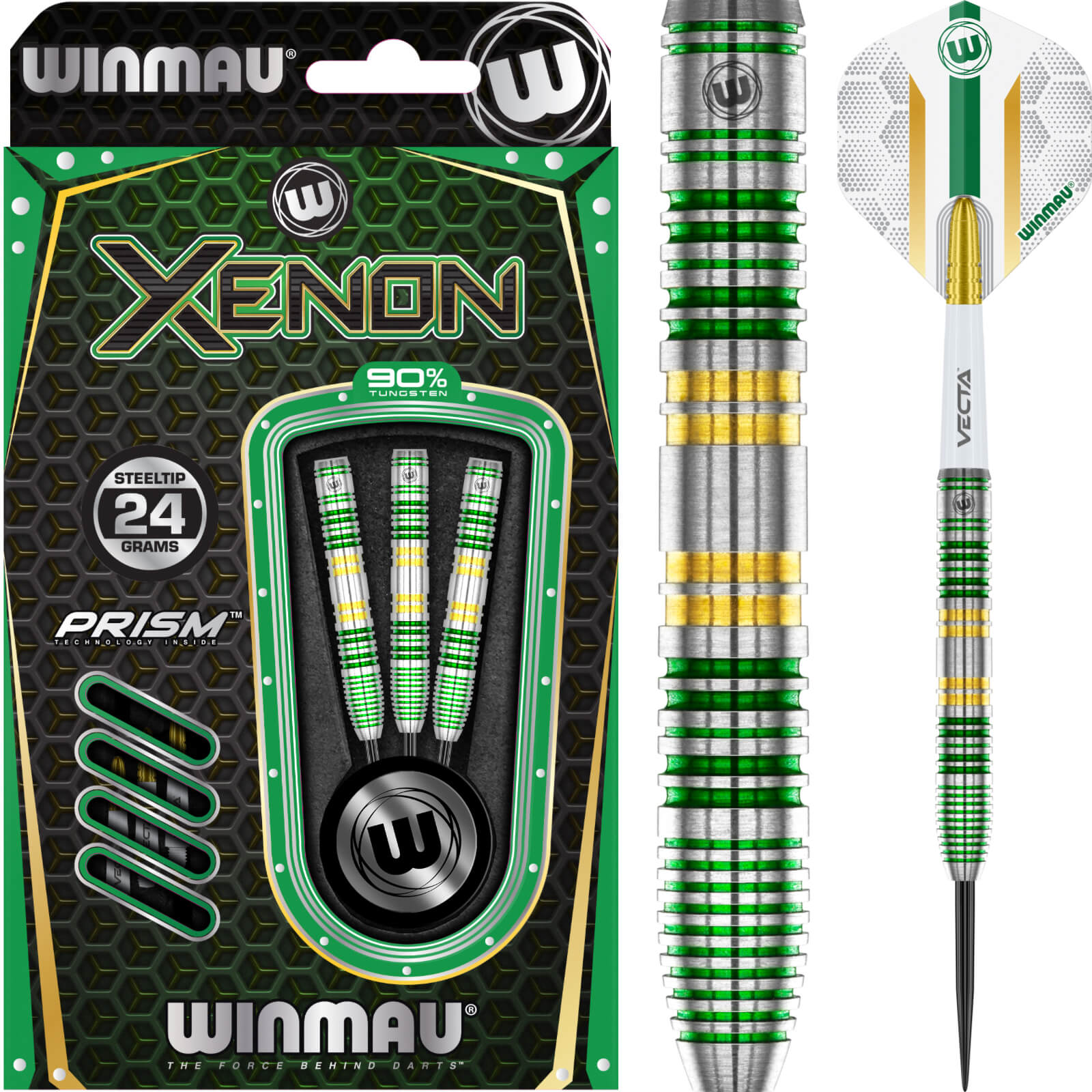 Darts - Winmau - Xenon Darts - Steel Tip - 90% Tungsten - 23g 24g 25g