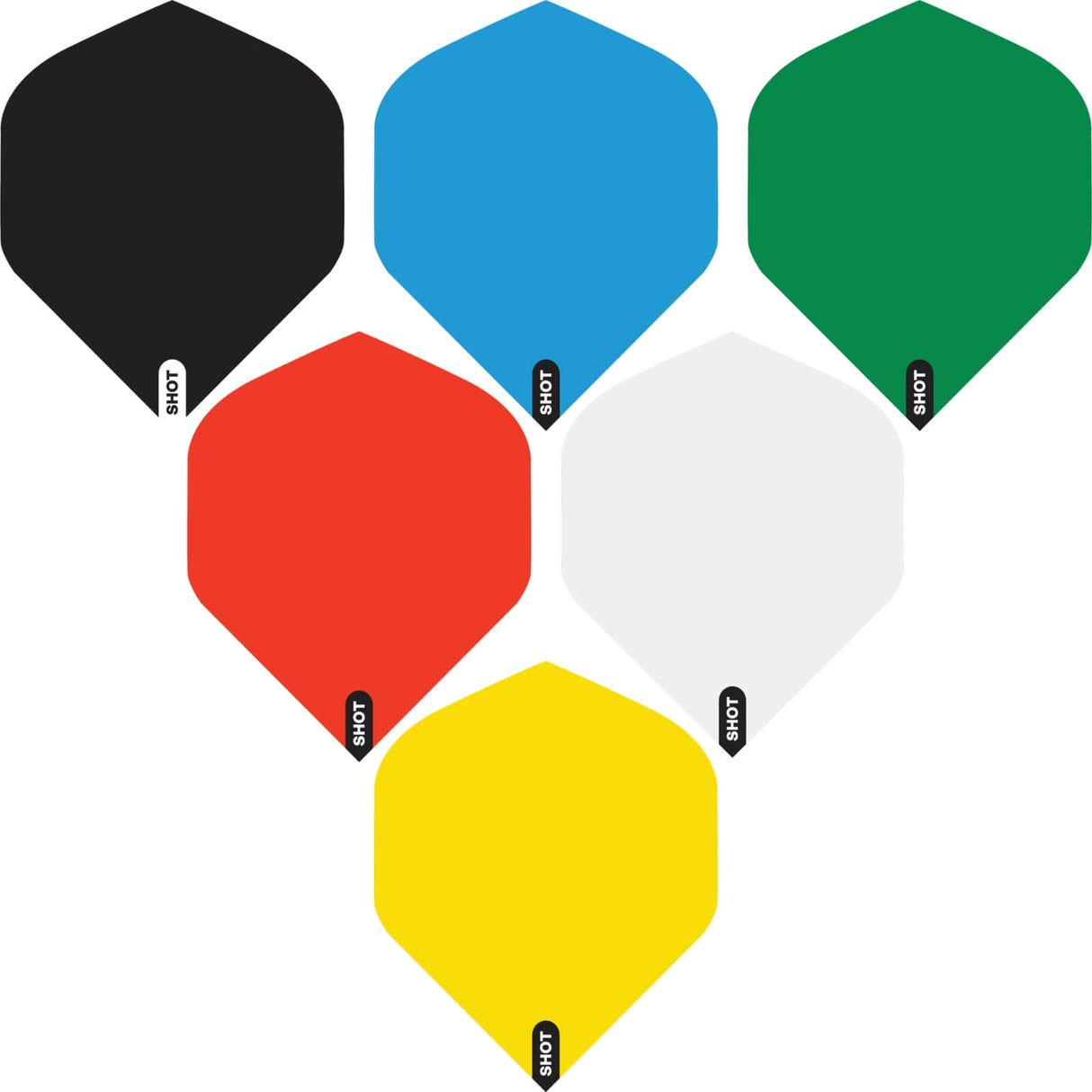 Shot - Coloured - Big Wing Dart Flights -