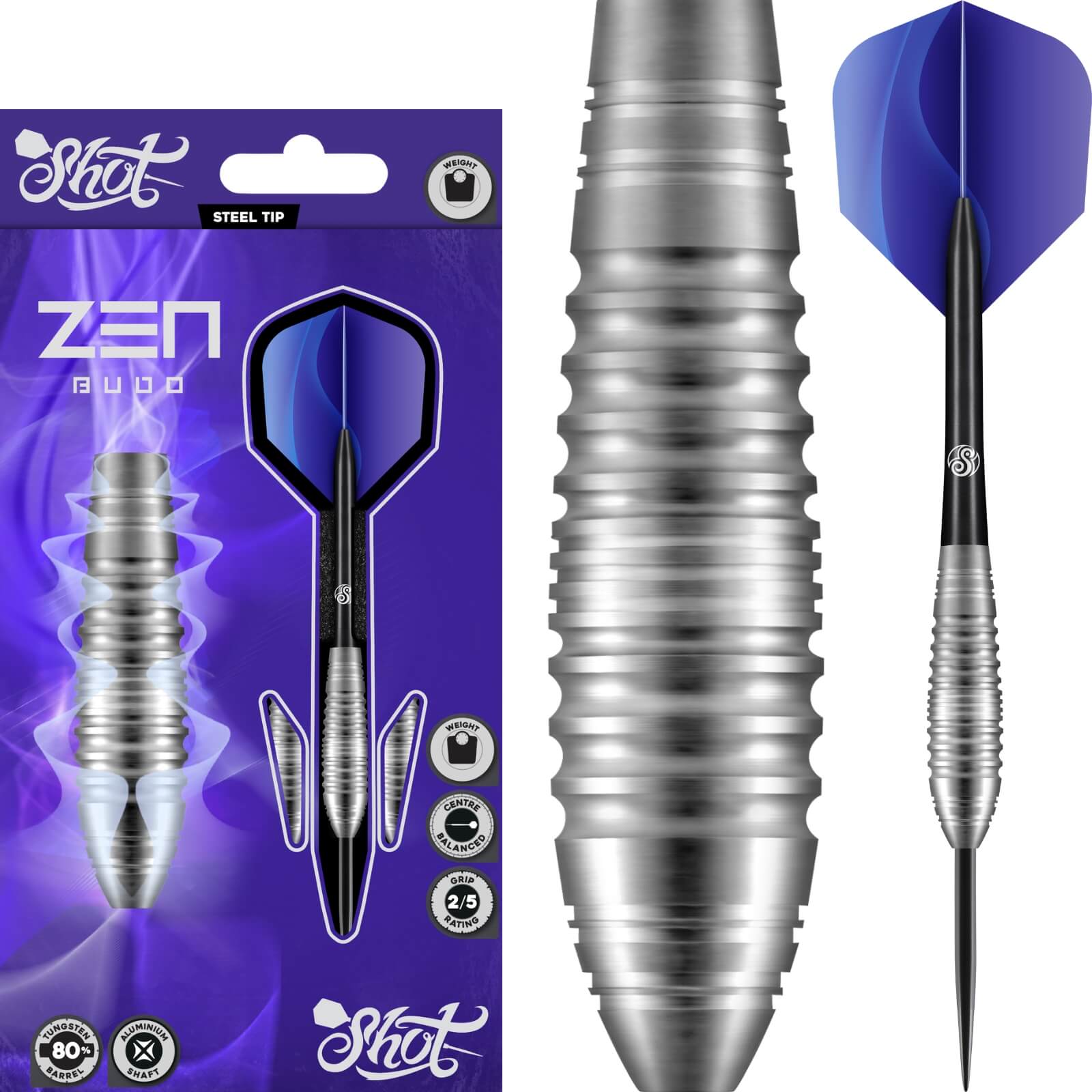 Shot - Zen Budo Darts - Soft Tip - 80% Tungsten - 18g 20g