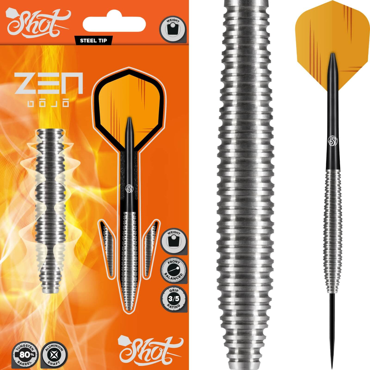 Shot - Zen Dojo Darts - Soft Tip - 80% Tungsten - 18g 20g