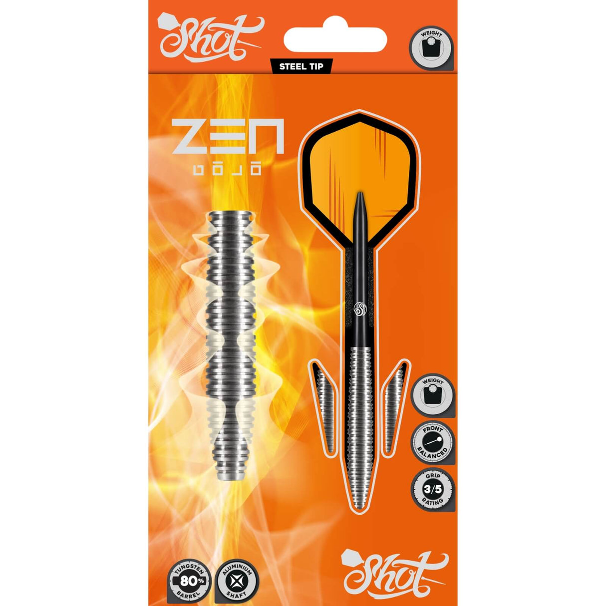 Shot - Zen Dojo Darts - Soft Tip - 80% Tungsten - 18g 20g -