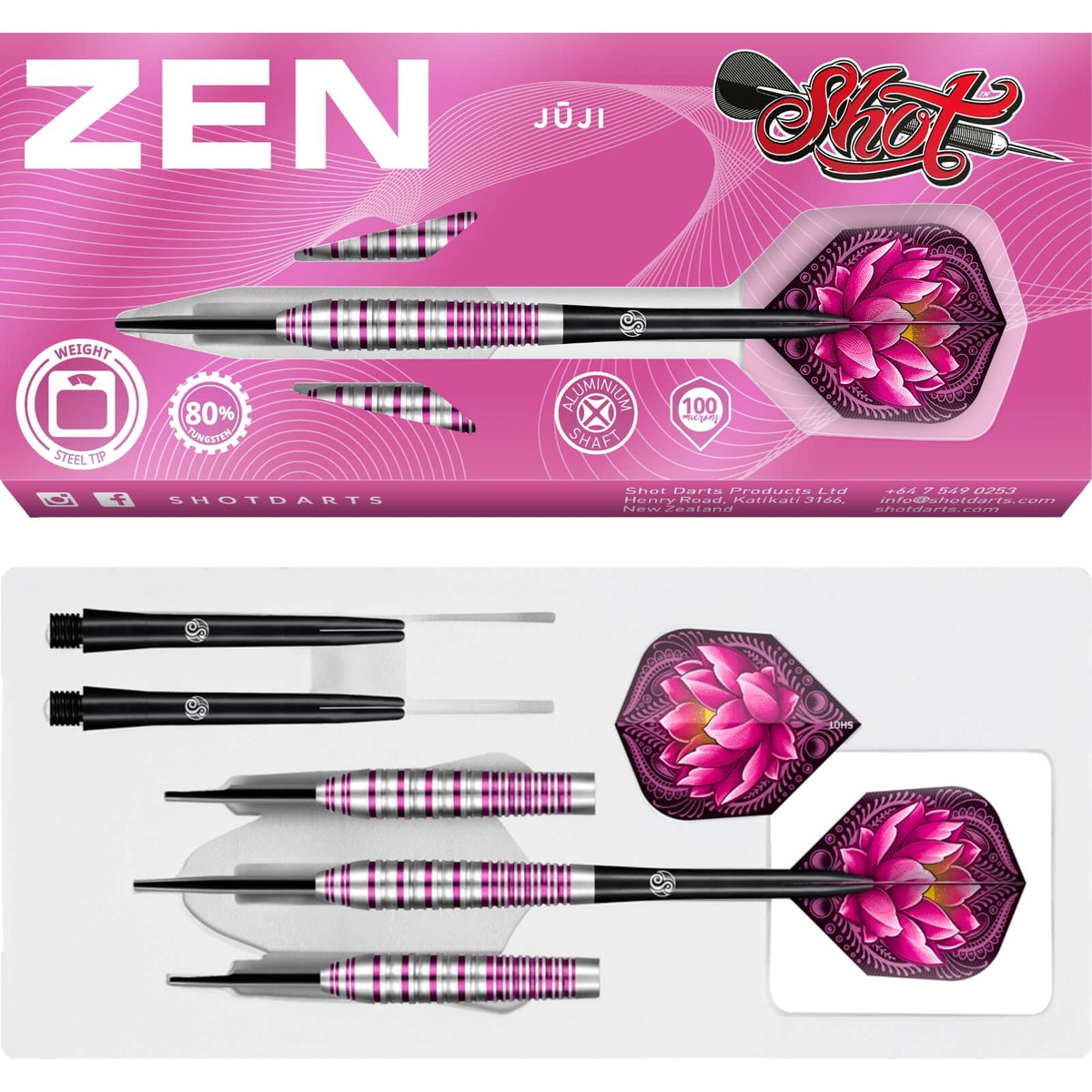 Darts - Shot - Zen Juji Darts - Steel Tip - 80% Tungsten - 23g 24g 26g 28g