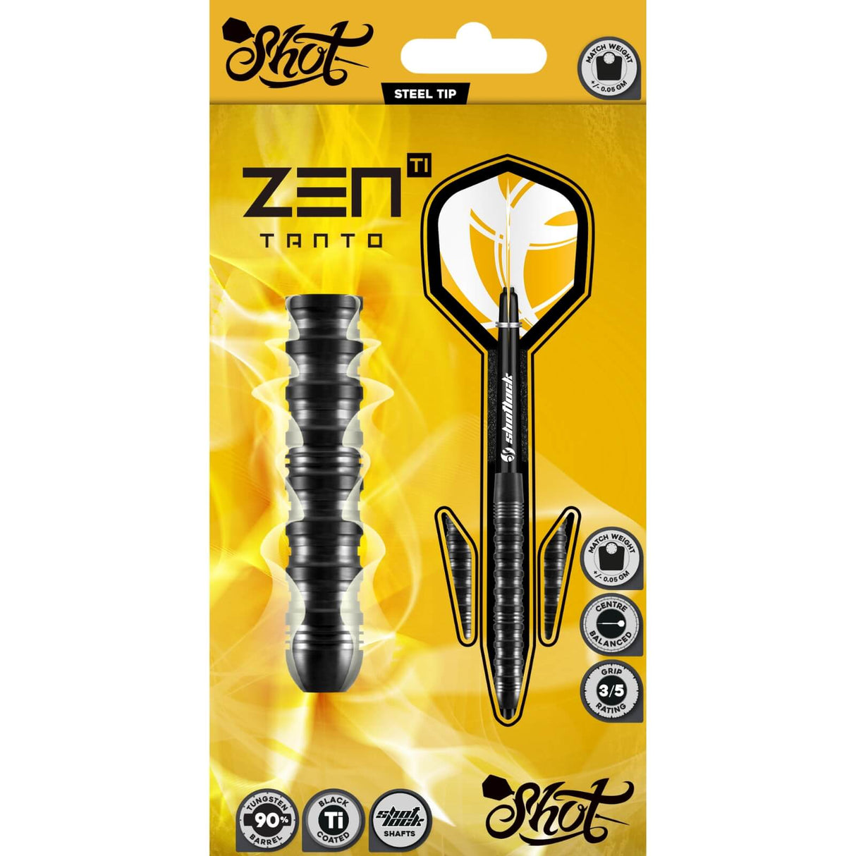 Shot - Zen Tanto Darts - 90% Tungsten - 23g 24g 25g -