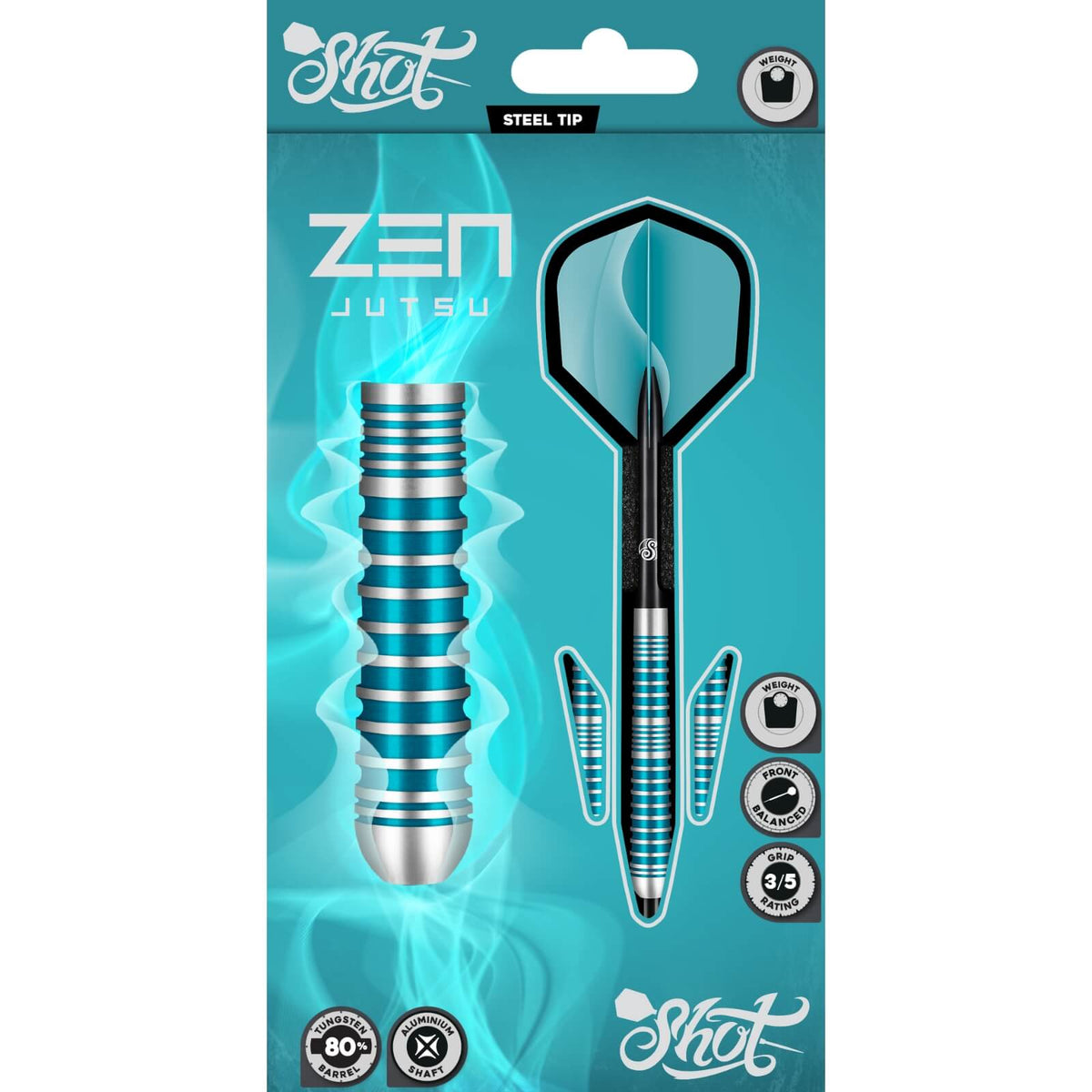 Shot - Zen Jutsu 2.0 Darts - 80% Tungsten - 23g 24g 25g -