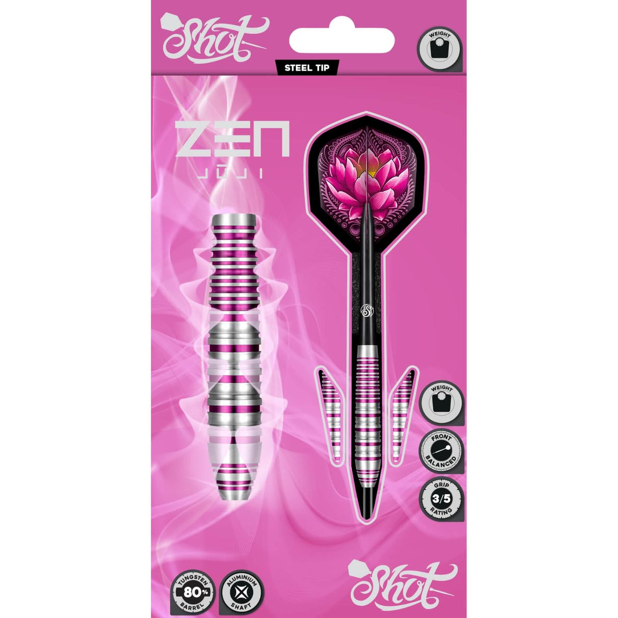 Shot - Zen Juji Darts - Soft Tip - 80% Tungsten - 18g 20g -