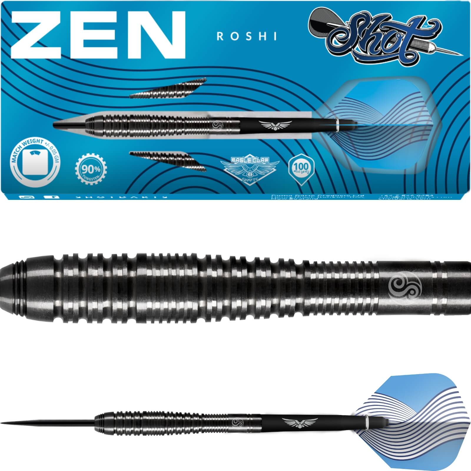 Darts - Shot - Zen Roshi Darts - Steel Tip - 90% Tungsten - 23g 24g 25g 