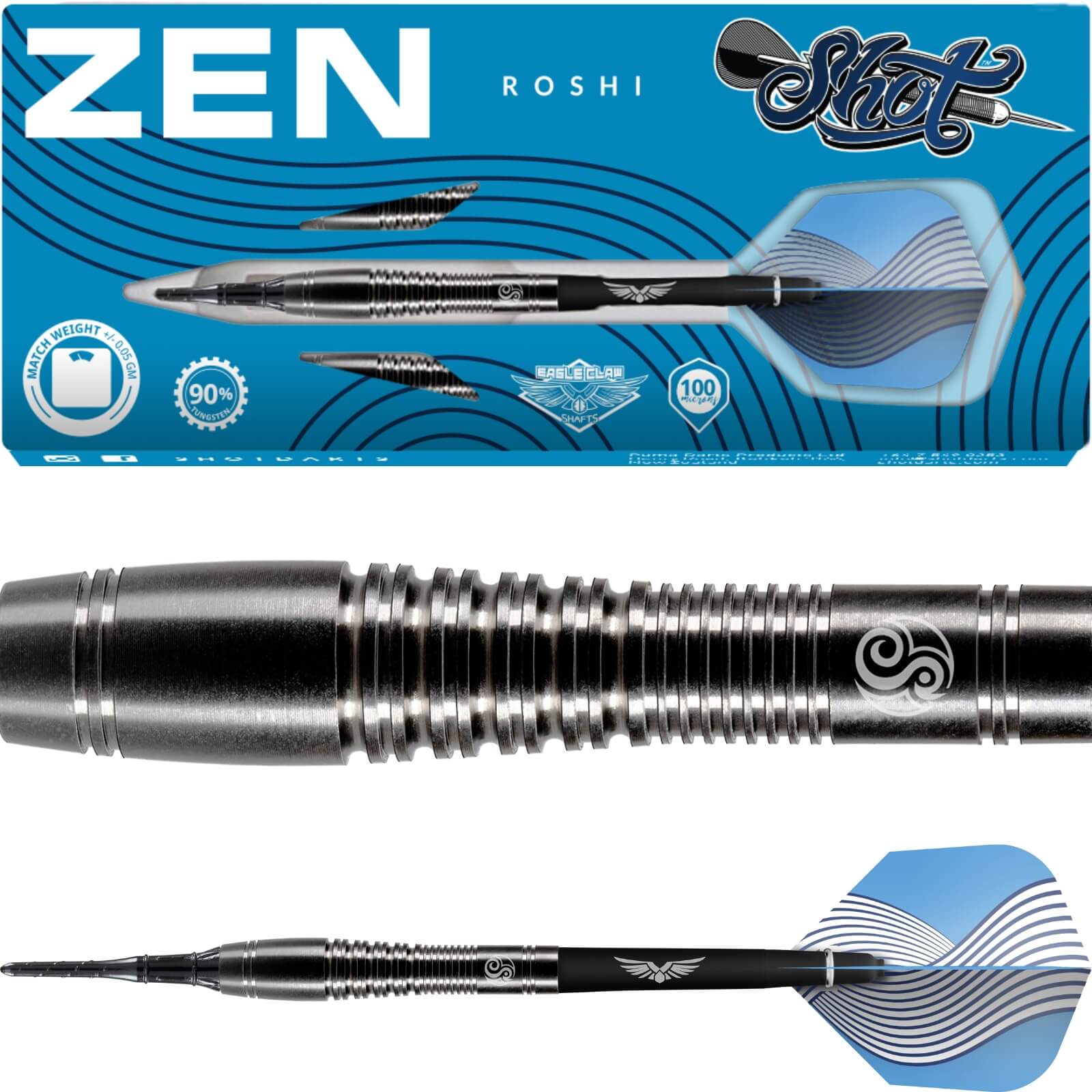 Shot - Zen Roshi Darts - Soft Tip - 90% Tungsten - 18g 20g