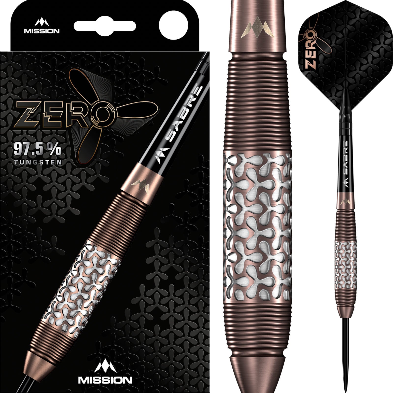 Darts - Mission - Zero Darts - Steel Tip - 97.5% Tungsten - 24g 26g 28g 30g