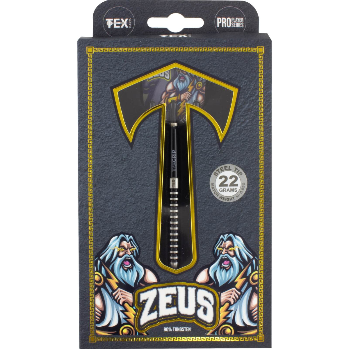 Darts - Tex - Zeus Darts - Steel Tip - 90% Tungsten - 22g 24g 