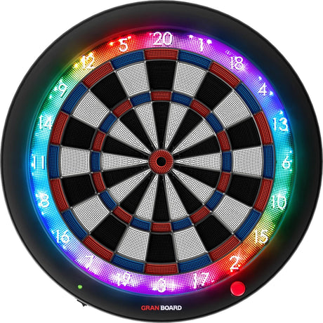 Gran Darts - GranBoard 3s - Bluetooth Electronic LED Soft Tip Dartboard - Blue -