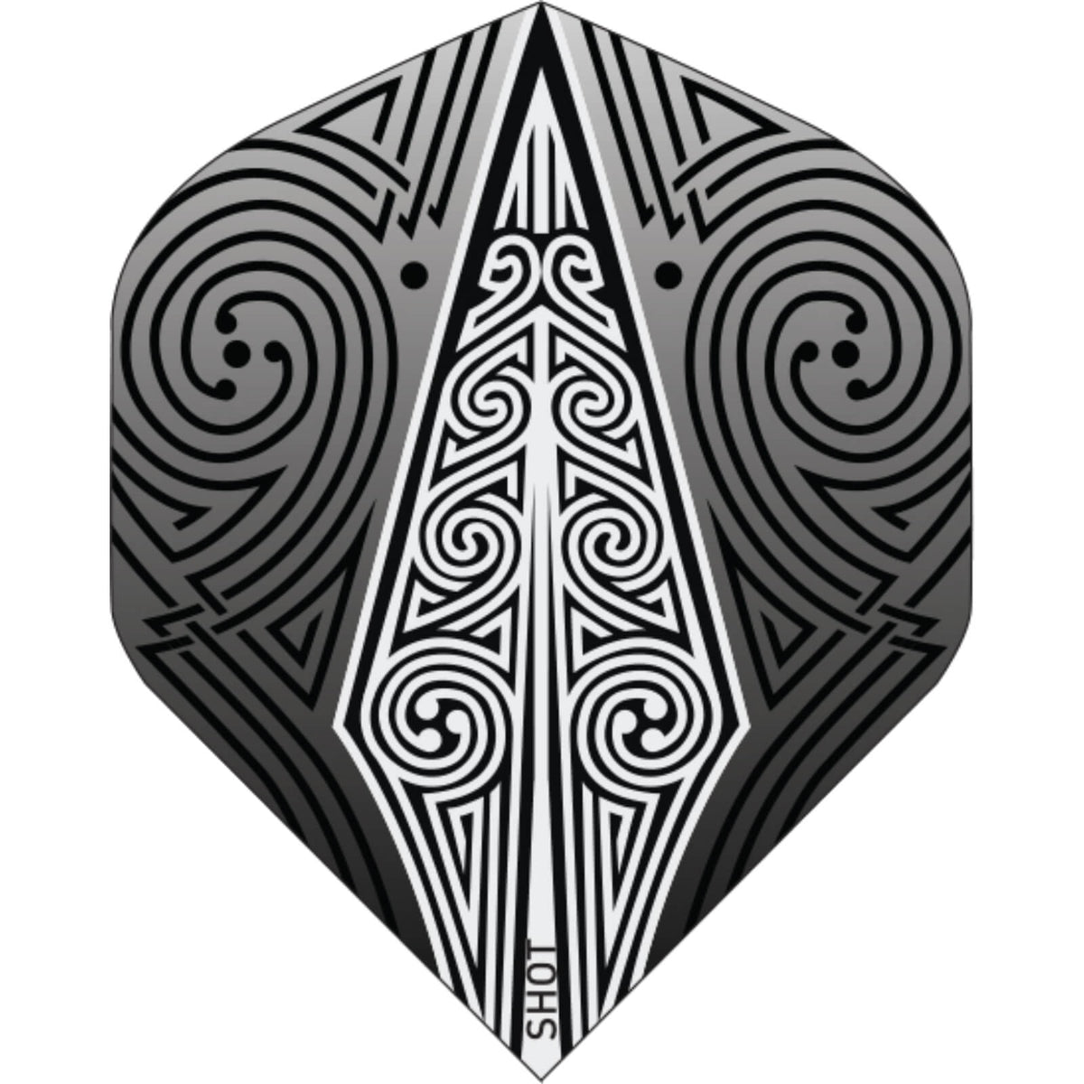 Dart Flights - Shot - Big Wing Dart Flights Odin&#39;s Spear Black