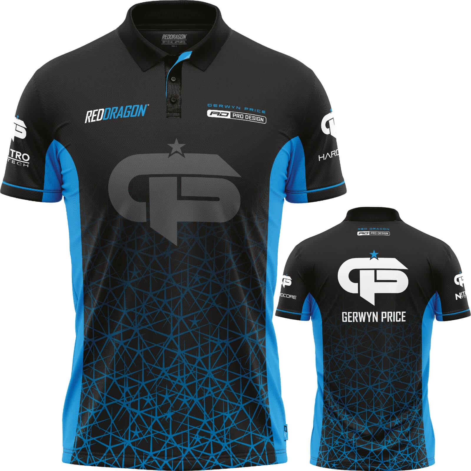 Dart Shirts - Red Dragon - Gerwyn Price Signature Polo Dart Shirt - S to 3XL 