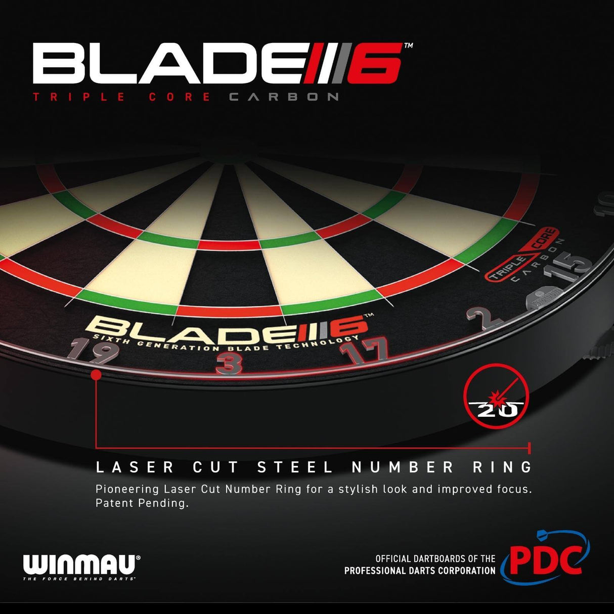 Winmau - Blade 6 Triple Core Dartboard -