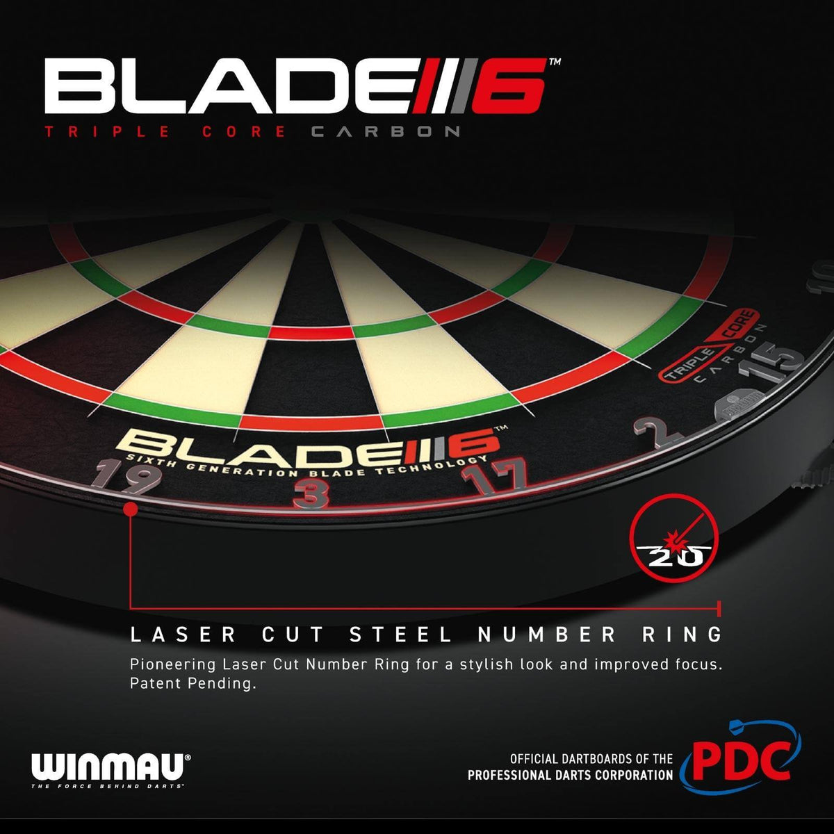 Dartboards - Winmau - Blade 6 Triple Core Dartboard 