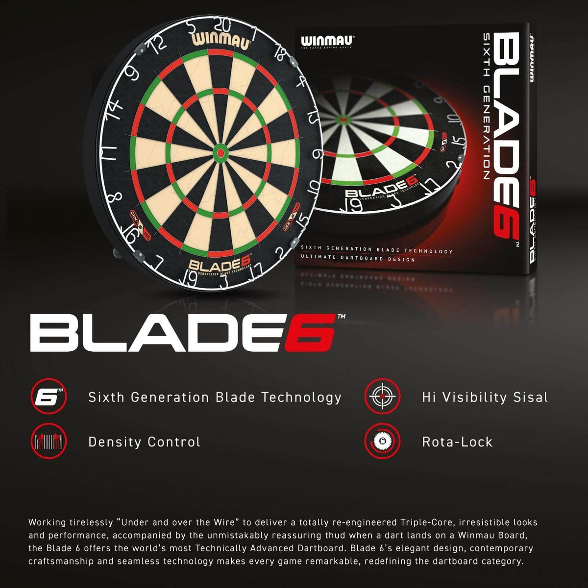 Dartboards - Winmau - Blade 6 Dartboard 