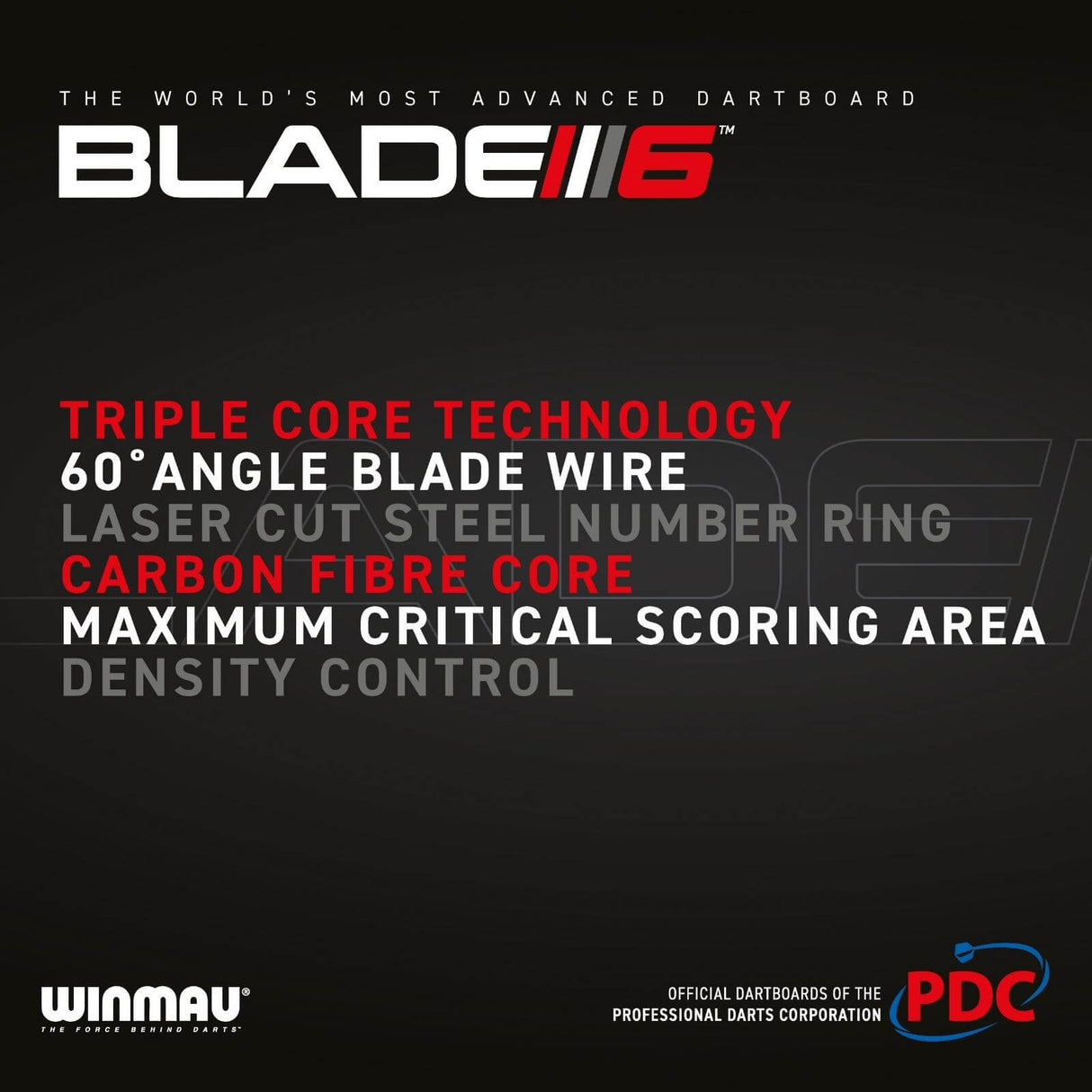 Winmau - Blade 6 Triple Core Dartboard -