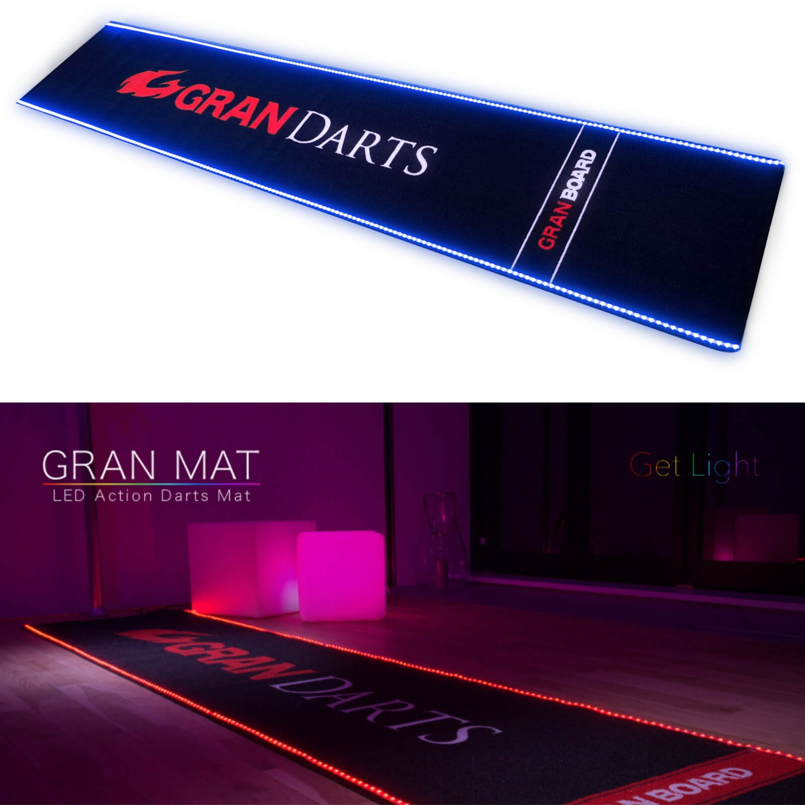 Dart Mats - Gran Darts - GranBoard LED Action Mat 