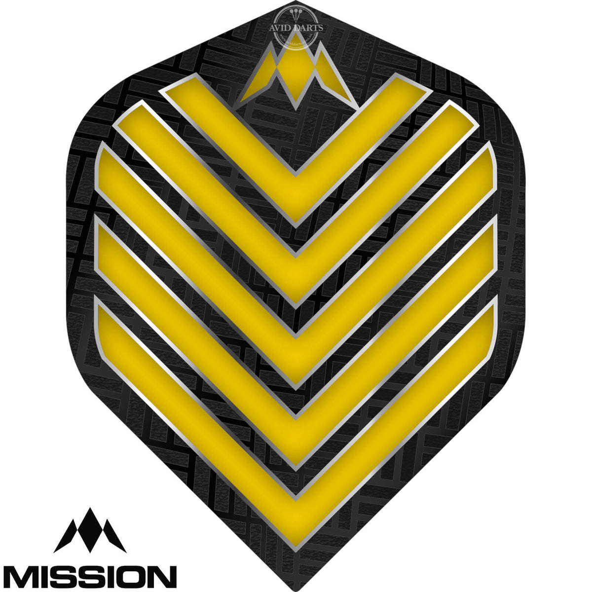 Dart Flights - Mission - Admiral - Big Wing Dart Flights Yellow